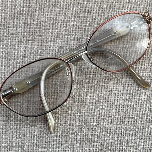 Sophia Loren by Zyloware Ladies Eyeglasses Gold/Red Tone Crystal Accent Glasses - Picture 3 of 12